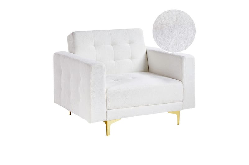 Fåtölj Aberdeen, Vitt, guld