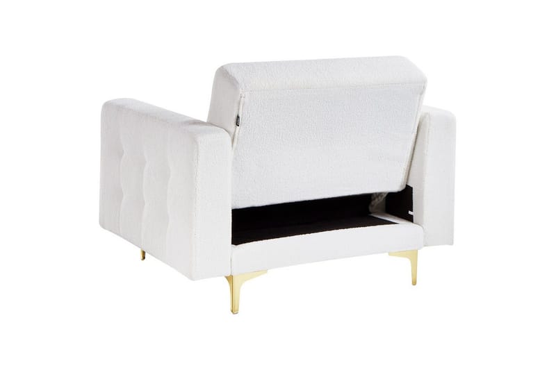 Fåtölj Aberdeen - Vitt, guld - Möbler - Stolar & fåtöljer - Fåtölj