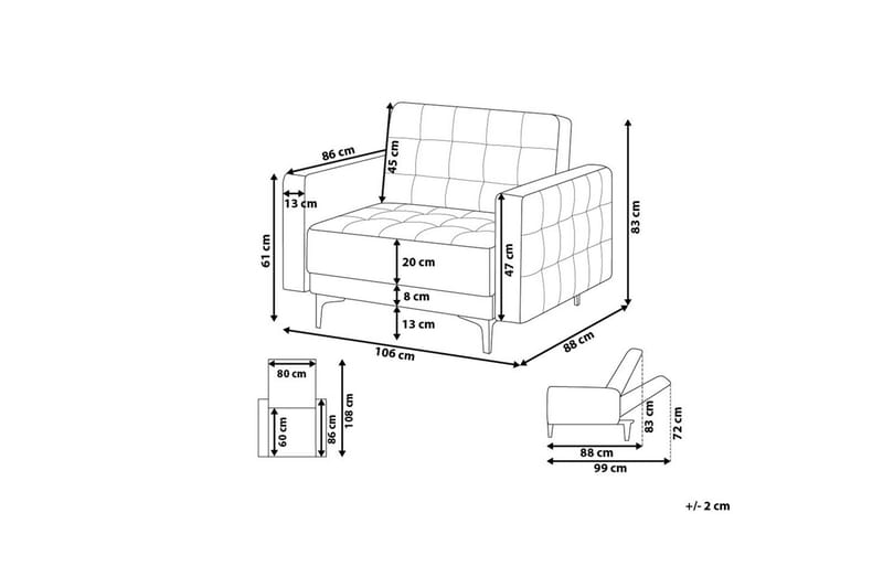Fåtölj Aberdeen - Vitt, guld - Möbler - Stolar & fåtöljer - Fåtölj