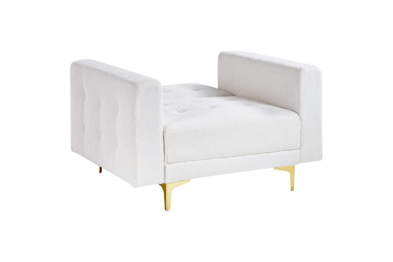 Fåtölj Aberdeen - Vitt, guld - Möbler - Stolar & fåtöljer - Fåtölj