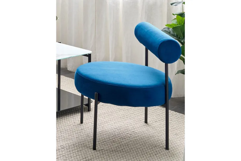 Fåtölj Alpha - Blå, Svart - Möbler - Stolar & fåtöljer - Fåtölj - Fåtölj utan armstöd