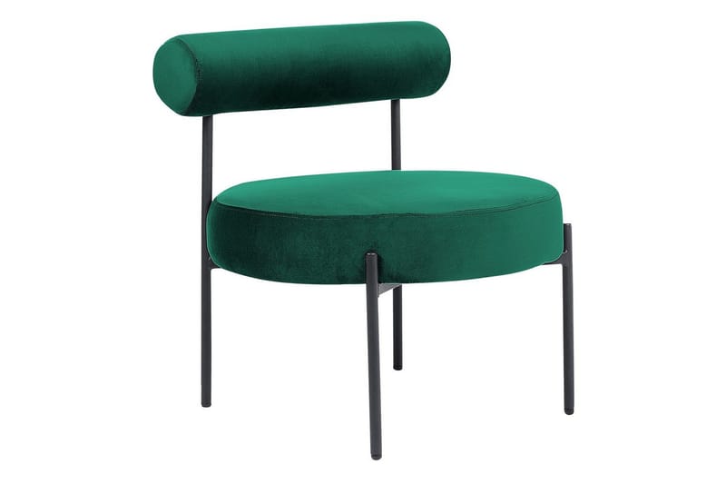 Fåtölj Alpha - Smaragdgrön, Svart - Möbler - Stolar & fåtöljer - Fåtölj - Fåtölj utan armstöd