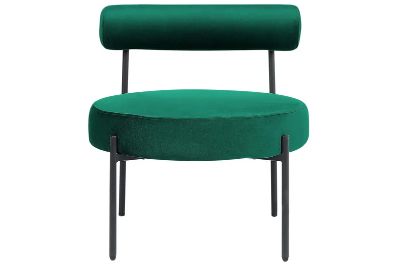 Fåtölj Alpha - Smaragdgrön, Svart - Möbler - Stolar & fåtöljer - Fåtölj - Fåtölj utan armstöd