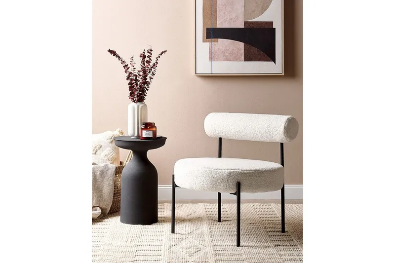 Fåtölj Alpha - Vit, Svart - Möbler - Stolar & fåtöljer - Fåtölj - Fåtölj utan armstöd