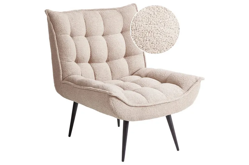 Fåtölj Alvesta Beige/svart, Beige/svart