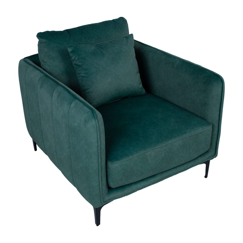 Fåtölj Bianka 80x40xh85 cm, melamin med ekbark - grön - Möbler - Stolar & fåtöljer - Fåtölj - Clubfåtölj