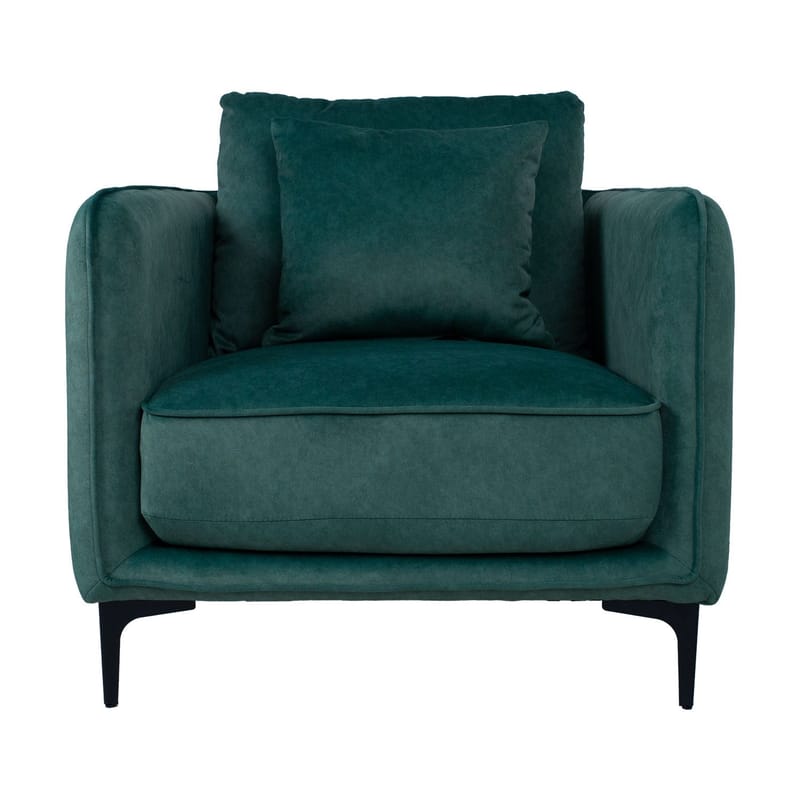 Fåtölj Bianka 80x40xh85 cm, melamin med ekbark - grön - Möbler - Stolar & fåtöljer - Fåtölj - Clubfåtölj