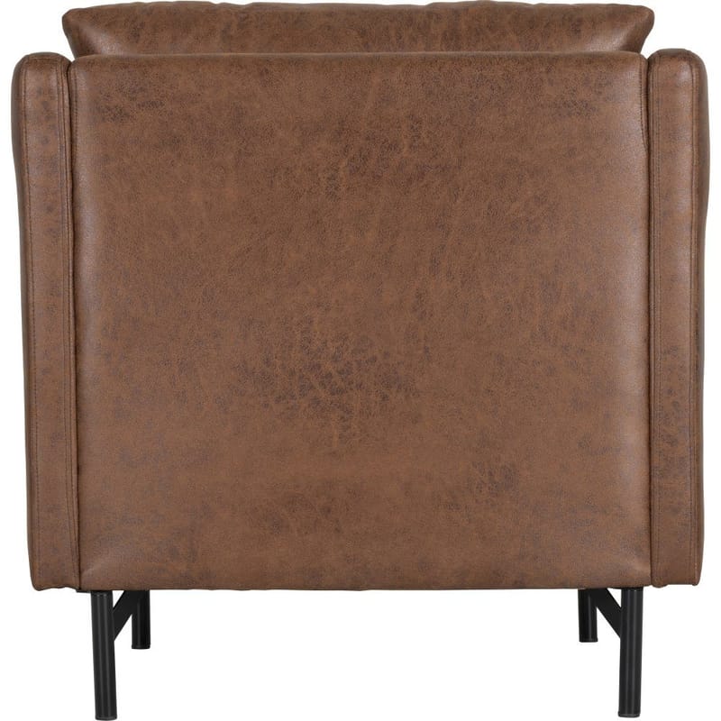 Fåtölj brunt vintage - Brunt ecoläder - Möbler - Stolar & fåtöljer - Fåtölj - Clubfåtölj
