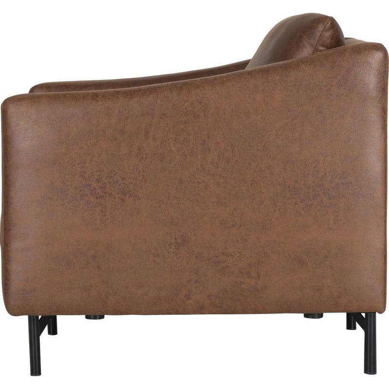 Fåtölj brunt vintage - Brunt ecoläder - Möbler - Stolar & fåtöljer - Fåtölj - Clubfåtölj