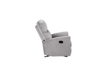Fåtölj Chesley Grå, Sammet/Metall/Trä - Grå, Sammet/Metall/Trä - Möbler - Stolar & fåtöljer - Fåtölj - Biofåtölj & reclinerfåtölj