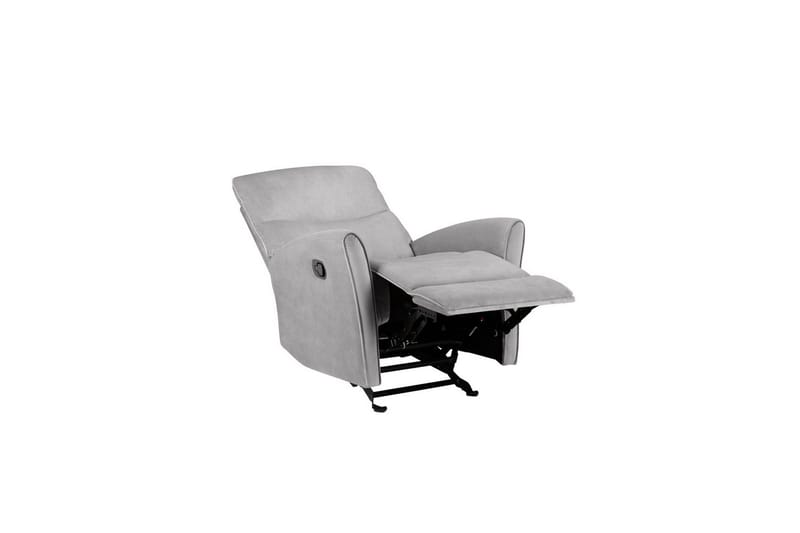 Fåtölj Chesley Grå, Sammet/Metall/Trä - Grå, Sammet/Metall/Trä - Möbler - Stolar & fåtöljer - Fåtölj - Biofåtölj & reclinerfåtölj