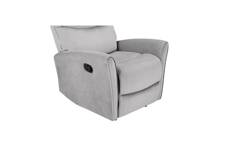 Fåtölj Chesley Grå, Sammet/Metall/Trä - Grå, Sammet/Metall/Trä - Möbler - Stolar & fåtöljer - Fåtölj - Biofåtölj & reclinerfåtölj