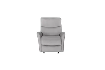 Fåtölj Chesley Grå, Sammet/Metall/Trä - Grå, Sammet/Metall/Trä - Möbler - Stolar & fåtöljer - Fåtölj - Biofåtölj & reclinerfåtölj