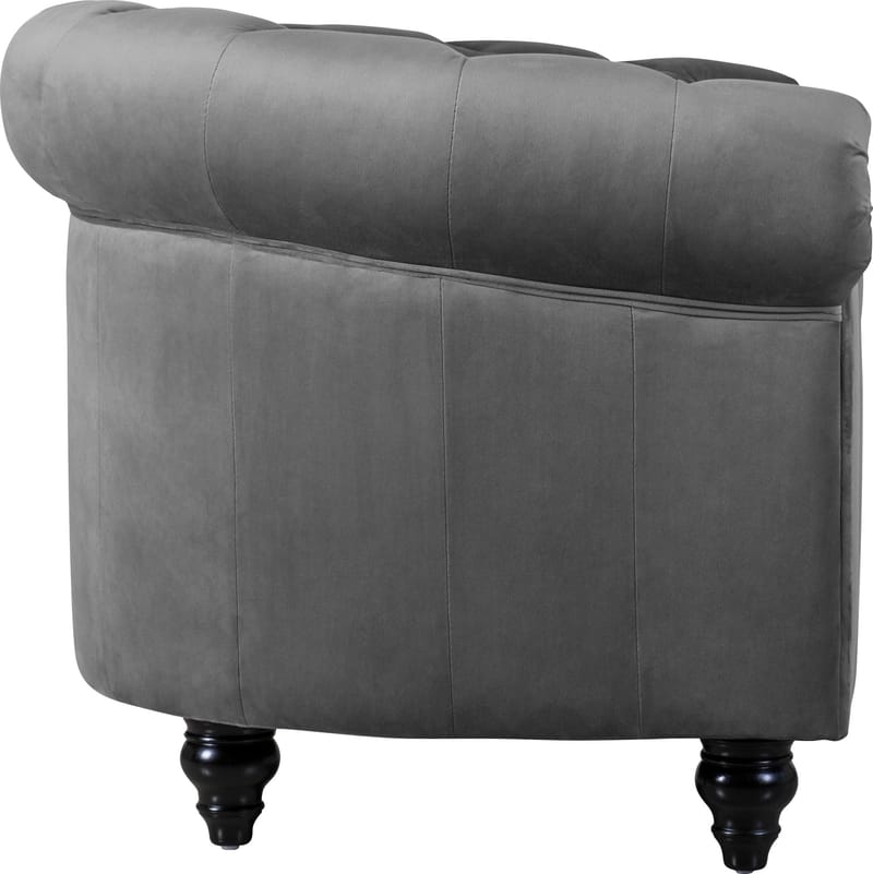 Fåtölj chesterfield grå sammet  Royal - Möbler - Stolar & fåtöljer - Fåtölj - Chesterfield fåtölj