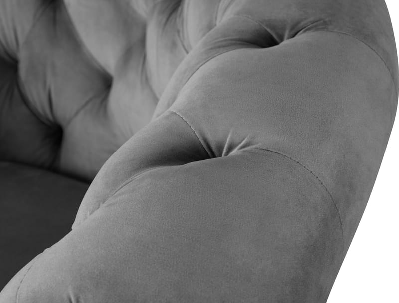 Fåtölj chesterfield grå sammet  Royal - Möbler - Stolar & fåtöljer - Fåtölj - Chesterfield fåtölj
