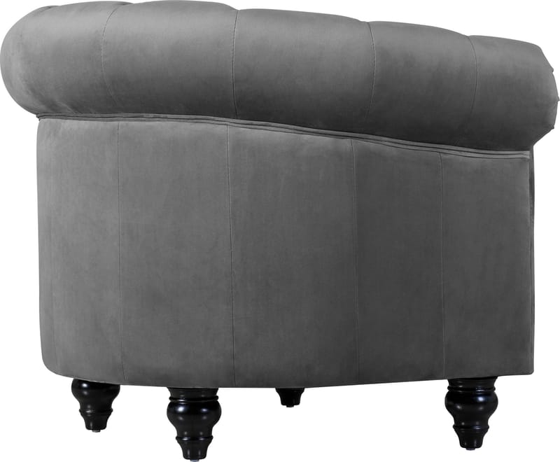 Fåtölj chesterfield grå sammet  Royal - Möbler - Stolar & fåtöljer - Fåtölj - Chesterfield fåtölj