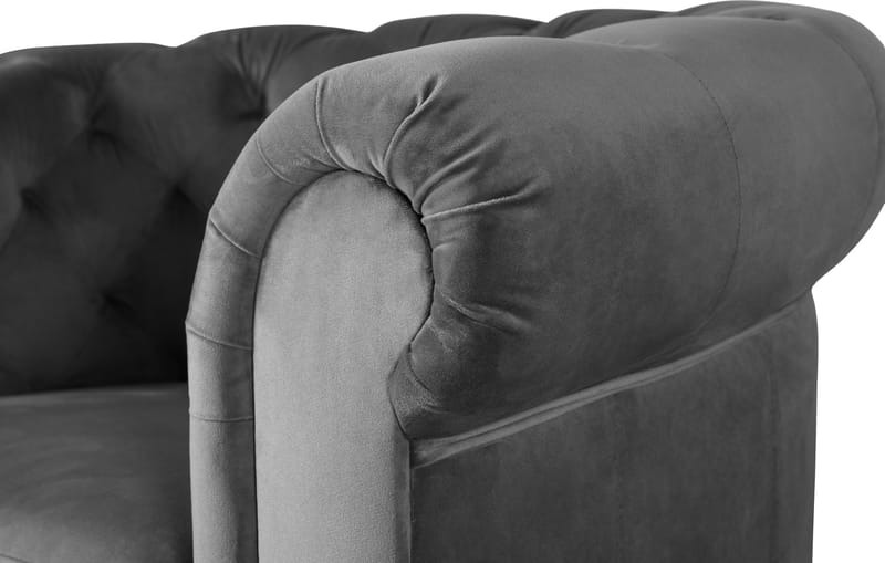 Fåtölj chesterfield grå sammet  Royal - Möbler - Stolar & fåtöljer - Fåtölj - Chesterfield fåtölj