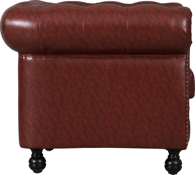 Fåtölj chesterfield i brunt PU - Charles - Möbler - Stolar & fåtöljer - Fåtölj - Chesterfield fåtölj