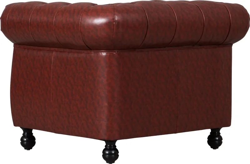 Fåtölj chesterfield i brunt PU - Charles - Möbler - Stolar & fåtöljer - Fåtölj - Chesterfield fåtölj