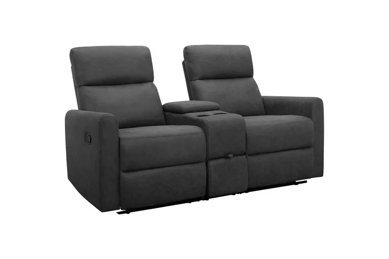 Fåtölj Dacoulas Antracit, Cowboy PU/Trä - Antracit, Cowboy PU/Trä - Möbler - Stolar & fåtöljer - Fåtölj - Biofåtölj & reclinerfåtölj