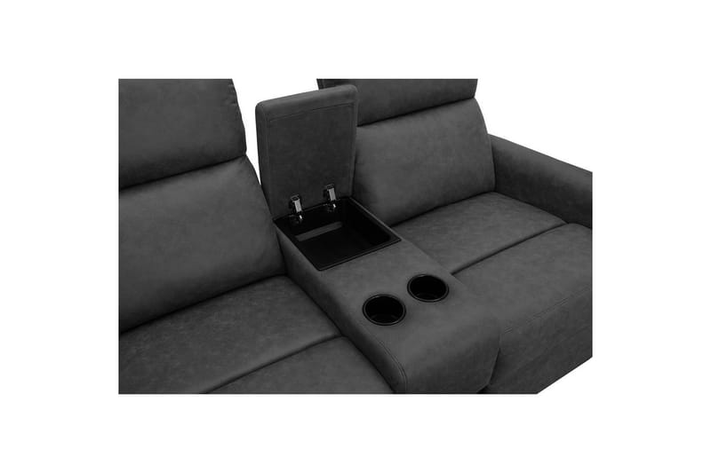 Fåtölj Dacoulas Antracit, Cowboy PU/Trä - Antracit, Cowboy PU/Trä - Möbler - Stolar & fåtöljer - Fåtölj - Biofåtölj & reclinerfåtölj