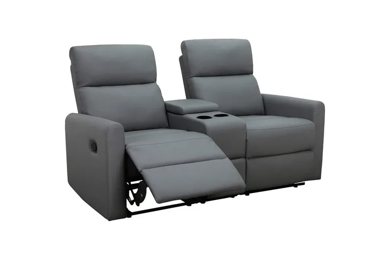 Fåtölj Dacoulas Antracit, PU/trä - Antracit, PU/trä - Möbler - Stolar & fåtöljer - Fåtölj - Biofåtölj & reclinerfåtölj