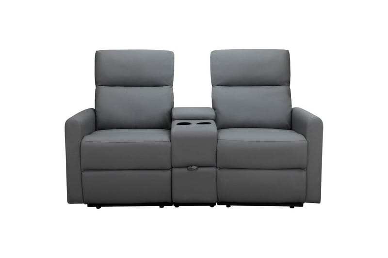 Fåtölj Dacoulas Antracit, PU/trä - Antracit, PU/trä - Möbler - Stolar & fåtöljer - Fåtölj - Biofåtölj & reclinerfåtölj