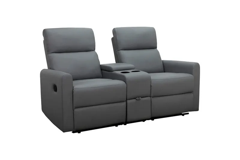 Fåtölj Dacoulas Antracit, PU/trä - Antracit, PU/trä - Möbler - Stolar & fåtöljer - Fåtölj - Biofåtölj & reclinerfåtölj