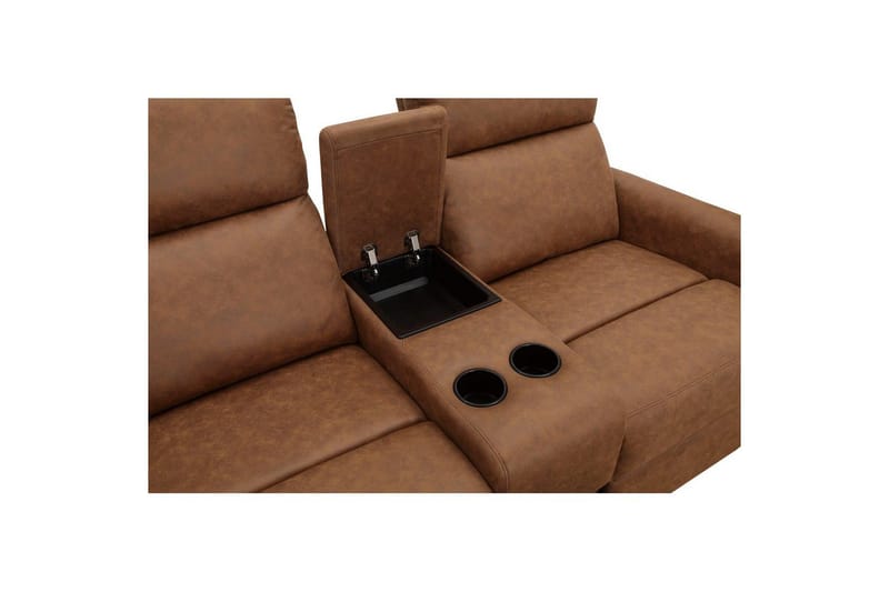 Fåtölj Dacoulas Cognac, Cowboy PU/Trä - Cognac, Cowboy PU/Trä - Möbler - Stolar & fåtöljer - Fåtölj - Biofåtölj & reclinerfåtölj