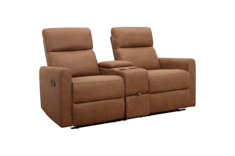 Fåtölj Dacoulas Cognac, Cowboy PU/Trä - Cognac, Cowboy PU/Trä - Möbler - Stolar & fåtöljer - Fåtölj - Biofåtölj & reclinerfåtölj