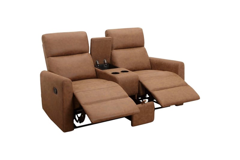 Fåtölj Dacoulas Cognac, Cowboy PU/Trä - Cognac, Cowboy PU/Trä - Möbler - Stolar & fåtöljer - Fåtölj - Biofåtölj & reclinerfåtölj
