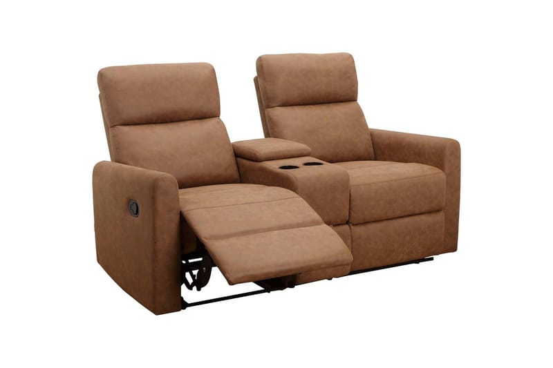 Fåtölj Dacoulas Cognac, Cowboy PU/Trä - Cognac, Cowboy PU/Trä - Möbler - Stolar & fåtöljer - Fåtölj - Biofåtölj & reclinerfåtölj