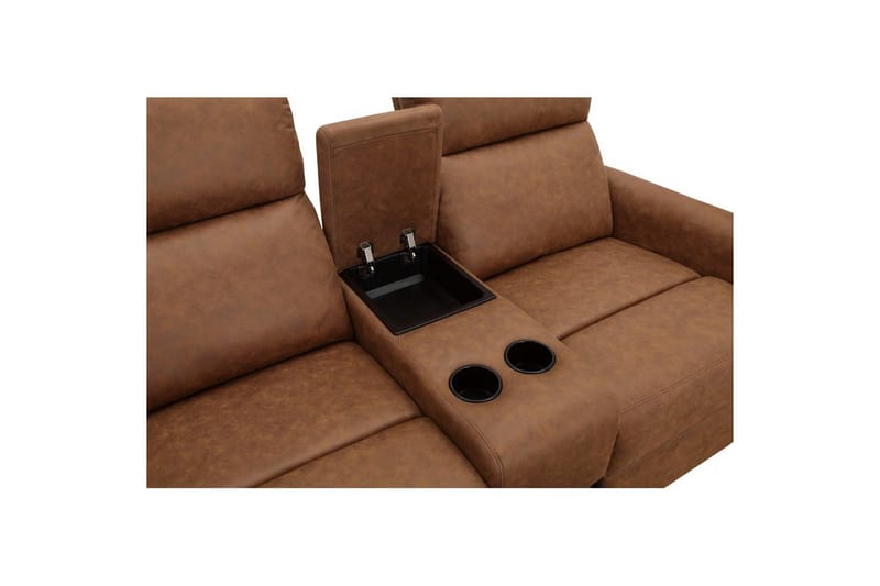Fåtölj Dacoulas Cognac, Cowboy PU/Trä - Cognac, Cowboy PU/Trä - Möbler - Stolar & fåtöljer - Fåtölj - Biofåtölj & reclinerfåtölj