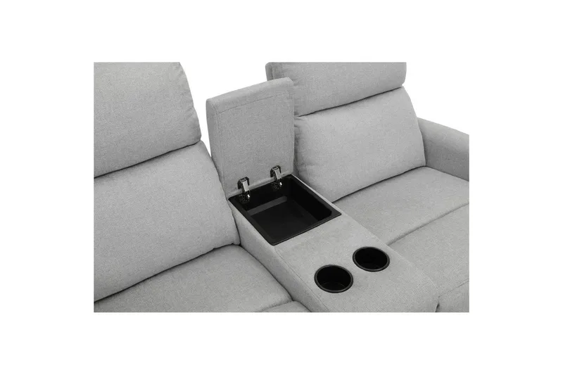 Fåtölj Dacoulas Ljusgrå, Tyg/Trä - Ljusgrå, Tyg/Trä - Möbler - Stolar & fåtöljer - Fåtölj - Biofåtölj & reclinerfåtölj