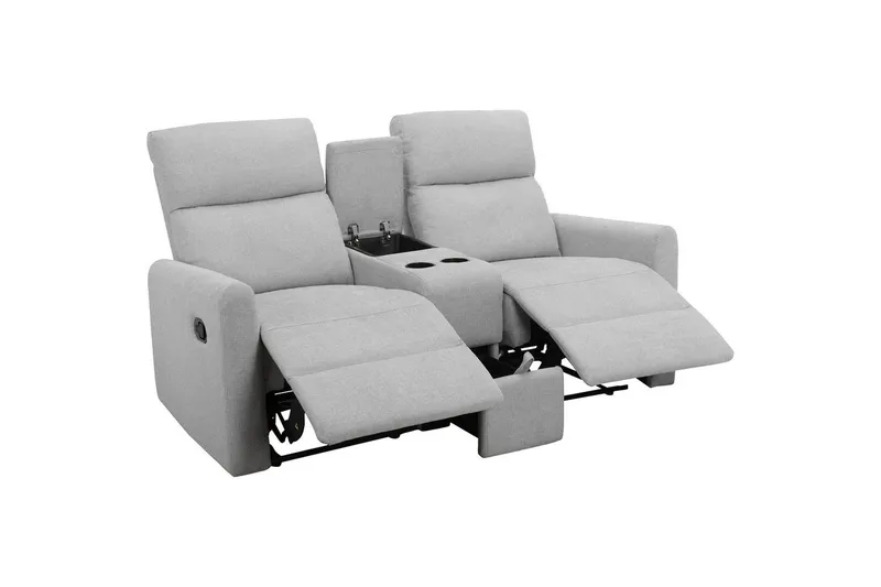 Fåtölj Dacoulas Ljusgrå, Tyg/Trä - Ljusgrå, Tyg/Trä - Möbler - Stolar & fåtöljer - Fåtölj - Biofåtölj & reclinerfåtölj