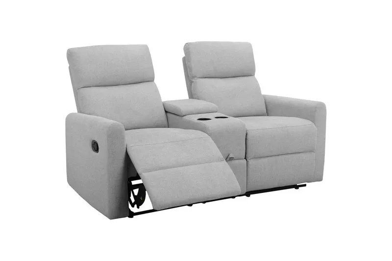 Fåtölj Dacoulas Ljusgrå, Tyg/Trä - Ljusgrå, Tyg/Trä - Möbler - Stolar & fåtöljer - Fåtölj - Biofåtölj & reclinerfåtölj