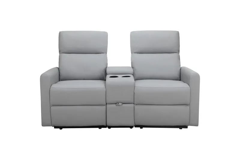 Fåtölj Dacoulas Ljusgrå, PU/trä - Ljusgrå, PU/trä - Möbler - Stolar & fåtöljer - Fåtölj - Biofåtölj & reclinerfåtölj