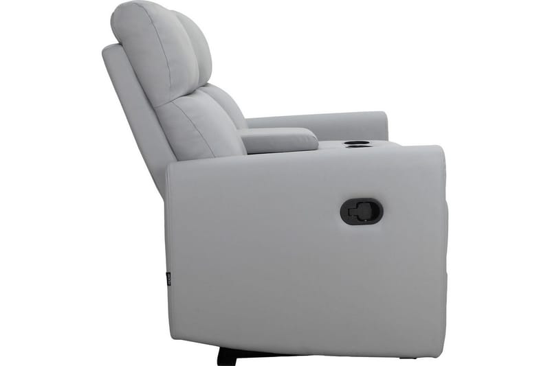 Fåtölj Dacoulas Ljusgrå, PU/trä - Ljusgrå, PU/trä - Möbler - Stolar & fåtöljer - Fåtölj - Biofåtölj & reclinerfåtölj