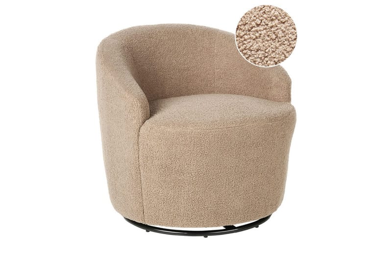 Fåtölj Davik Beige/svart - Beige/svart - Möbler - Stolar & fåtöljer - Fåtölj - Fåtölj utan armstöd