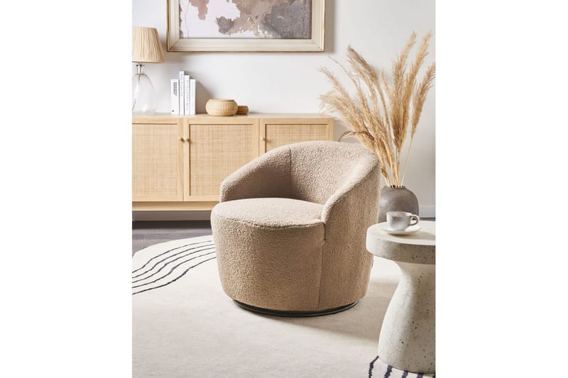 Fåtölj Davik Beige/svart - Beige/svart - Möbler - Stolar & fåtöljer - Fåtölj - Fåtölj utan armstöd