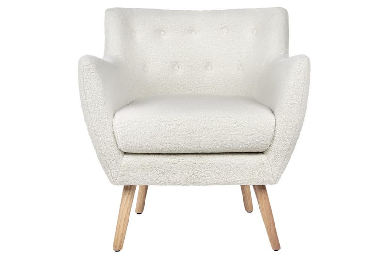 Fåtölj Drammen Vit/ljust trä - Vit/ljust trä - Möbler - Stolar & fåtöljer - Fåtölj - Clubfåtölj