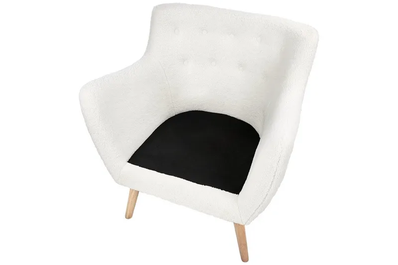 Fåtölj Drammen Vit/ljust trä - Vit/ljust trä - Möbler - Stolar & fåtöljer - Fåtölj - Clubfåtölj