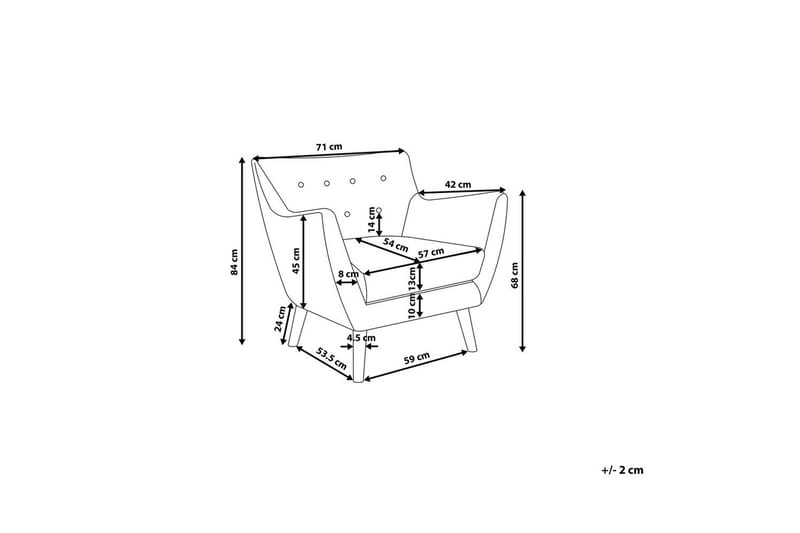 Fåtölj Drammen Vit/ljust trä - Vit/ljust trä - Möbler - Stolar & fåtöljer - Fåtölj - Clubfåtölj