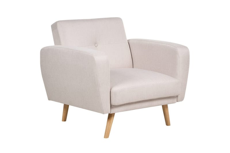 Fåtölj Florli Beige/ljust trä - Beige/ljust trä - Möbler - Stolar & fåtöljer - Fåtölj - Clubfåtölj
