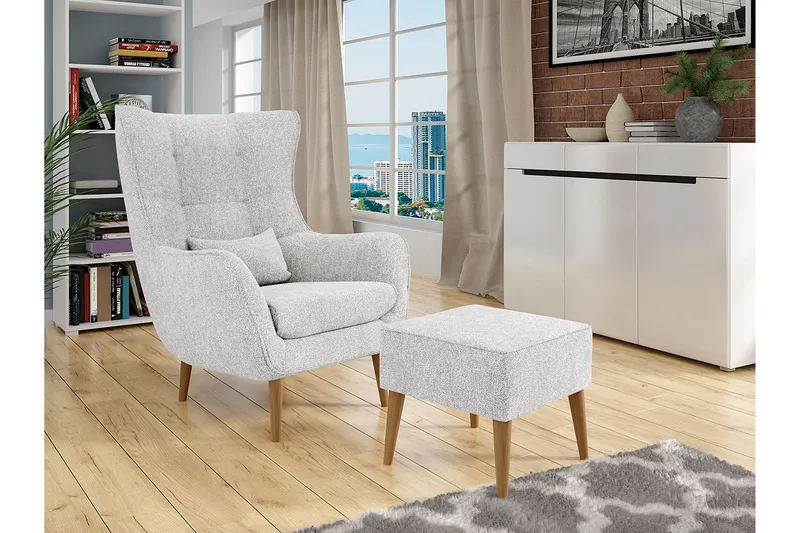 Fåtölj - Grå - Möbler - Stolar & fåtöljer - Fåtölj