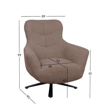 Fåtölj Helga 150x47,5xh84 cm, furu - ljusbrun - Möbler - Stolar & fåtöljer - Fåtölj