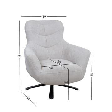 Fåtölj Helga 160x47,5xh64 cm, furu - ljusgrå - Möbler - Stolar & fåtöljer - Fåtölj