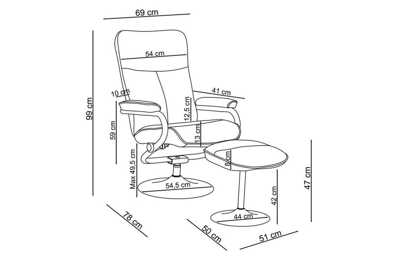 Fåtölj Istad Grå - Grå - Möbler - Stolar & fåtöljer - Fåtölj - Biofåtölj & reclinerfåtölj