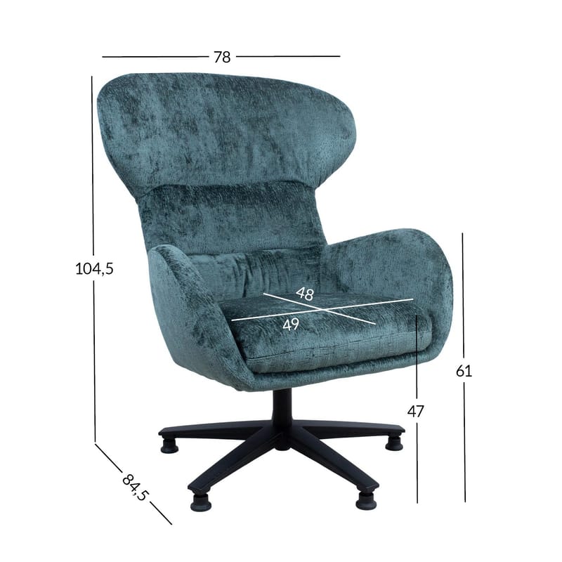 Fåtölj Karolina 106x40xh76 cm, ek - Grön - Möbler - Stolar & fåtöljer - Fåtölj - Öronlappsfåtölj