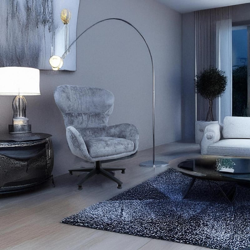 Fåtölj Karolina 180x40xh76 cm, ek - Grå - Möbler - Stolar & fåtöljer - Fåtölj - Öronlappsfåtölj